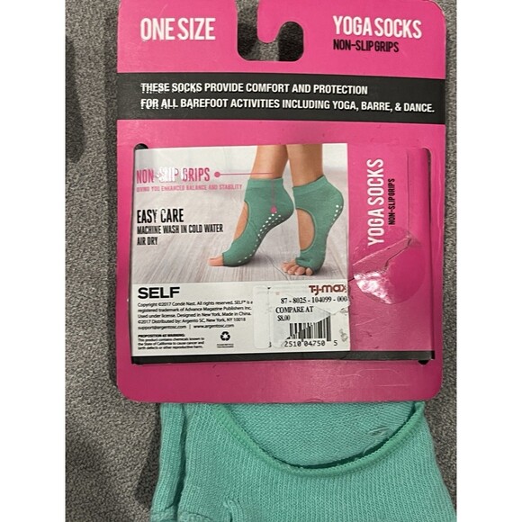 Assorted 4 Sizes And Variety Yoga Socks And Leggings SELF Non-Slip Grips - Picture 4 of 10